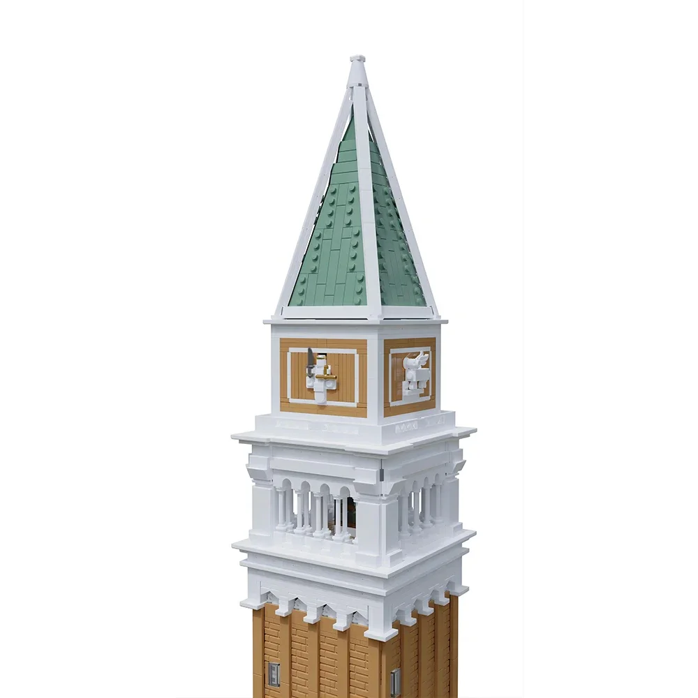 BuildMOC Retro Saints-Marks Campanile Building Blocks Bell Tower Chryslered New York Edifice Architecture Series Town Bricks Toy