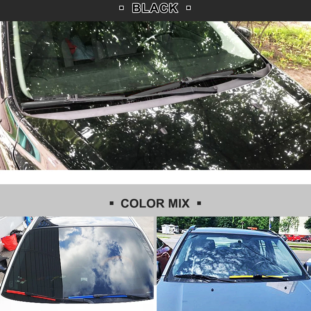 LNJING Colorful Wiper Blades For Ford Fiesta JA JH AJ HJ WP WQ 1973 1983 1989 1995 1997 2002 2005 2006 2009 2010 Car Accessories