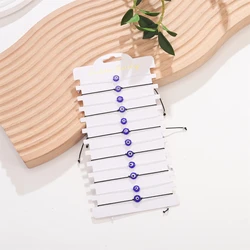 12PCS Resin Devil's Eye Fashion Simple Color Rope Adjustable Woven Bracelet for lover
