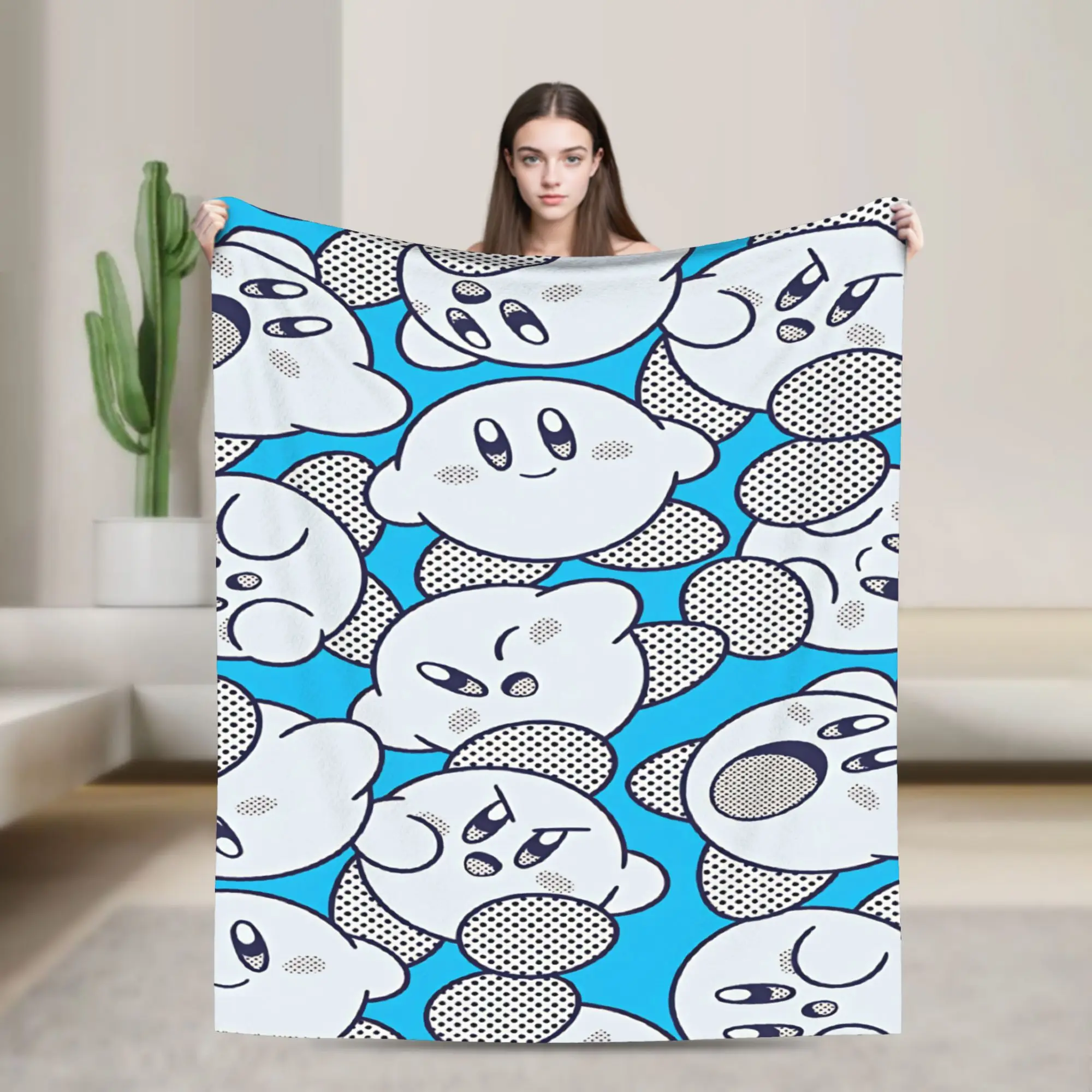 K-Kirbies  Blanket  Travel Office Flannel Throw Blanket For Living Room Warm Soft Custom Quality Bedspread Gift Idea
