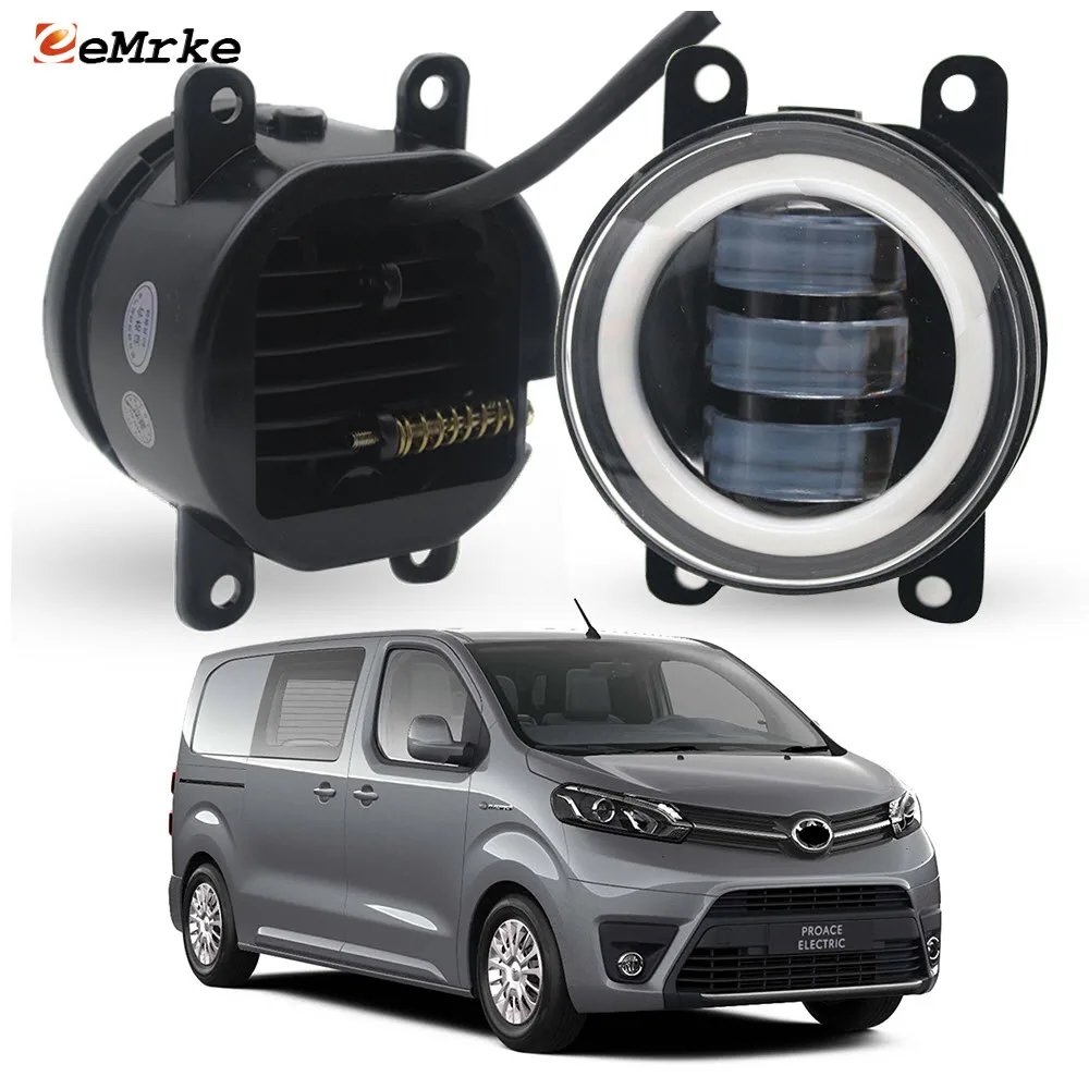 

Upgrade Led Fog Light for Toyota ProAce Van / Proace Verso 2016-2023 Turn Signal Lamp Halo Angel Eye DRL Ring 30W Headlights