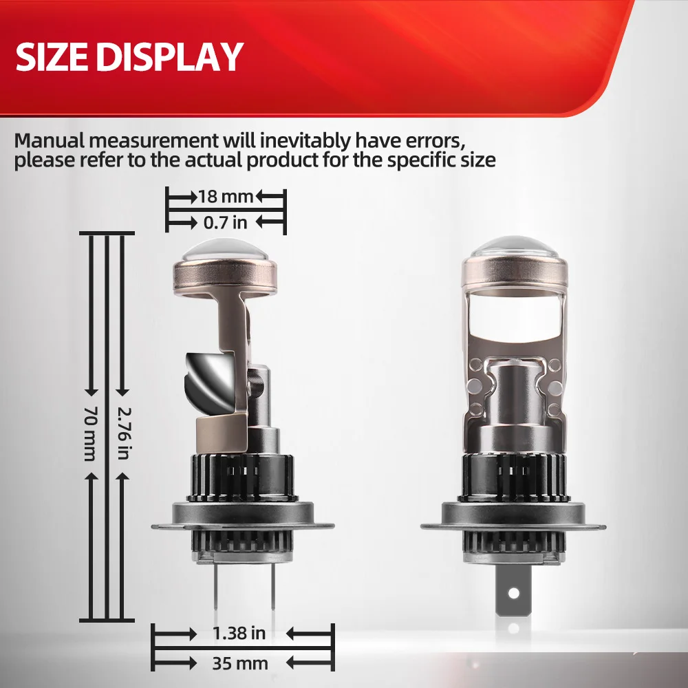 2Pcs LED H7 H11 Projector Lens H7 Car Headlight Bulbs 30000LM 80W Turbo Auto Bulb H11 H8 9005 HB3 9006 HB4 Fog Lamp Bulb 12V 24V