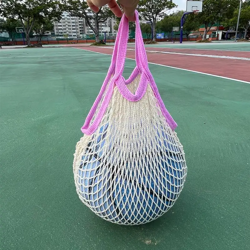 

Large Capaci Fooall Storage Net ket Handheld Baskeall Paaging Sports Training Bag for Ball Sports Cotton Bag