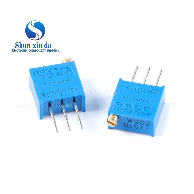 10PCS 3296 3296X 102 103 1K 2K 5K 10K 20K 50K 100K 200K 500K 1M 100R 200R 500 옴 전위차계 저항ohm Trimpot 트리머