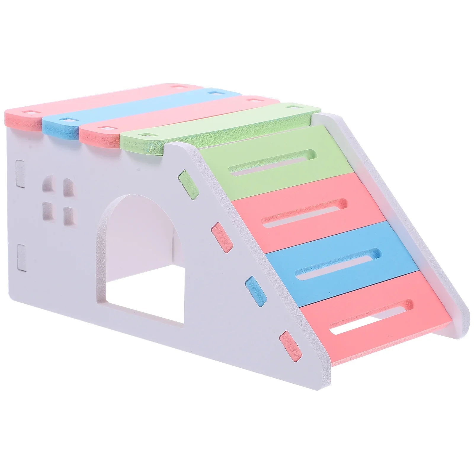 Casa gabbia per criceti con scaletta Parco giochi Gabbia in PVC Abitudine gerbilla Nascondiglio per piccoli animali per piattaforma