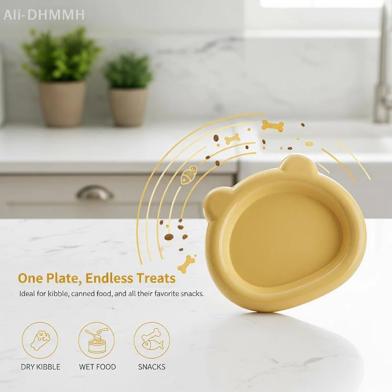 Bear Shaped Pet Food Plates for Easy Serving