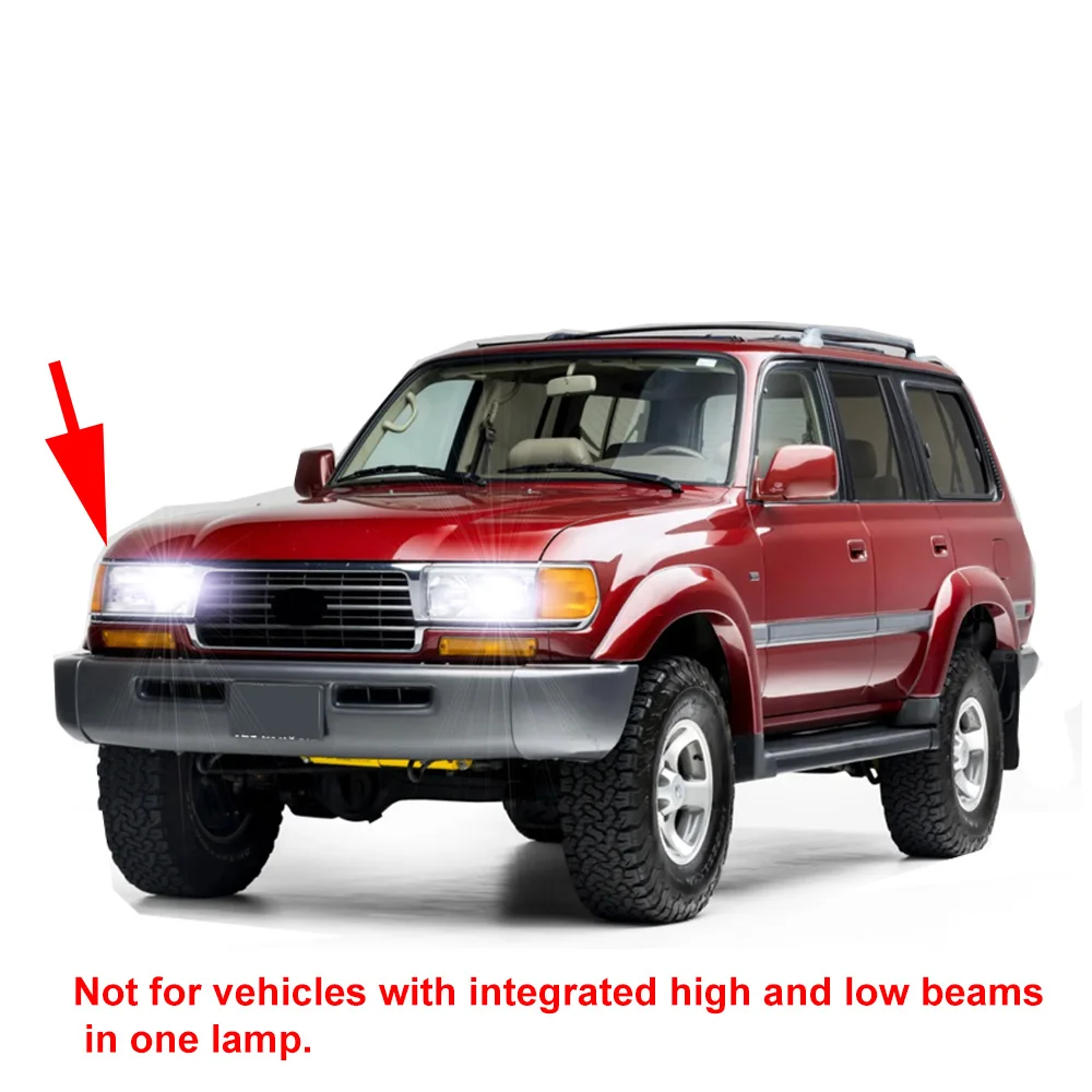 

2 шт. светодиодные лампы для фар для Toyota Land Cruiser 80 1990-1997 светодиодные дальний ближний свет Canbus