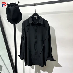 PFHQ Men's Darkwear Loose Shirts Sports Outdoor Long Sleeved Niche Summer Popular Delicacy Haute Quality Tops Male Chic 21Z4395