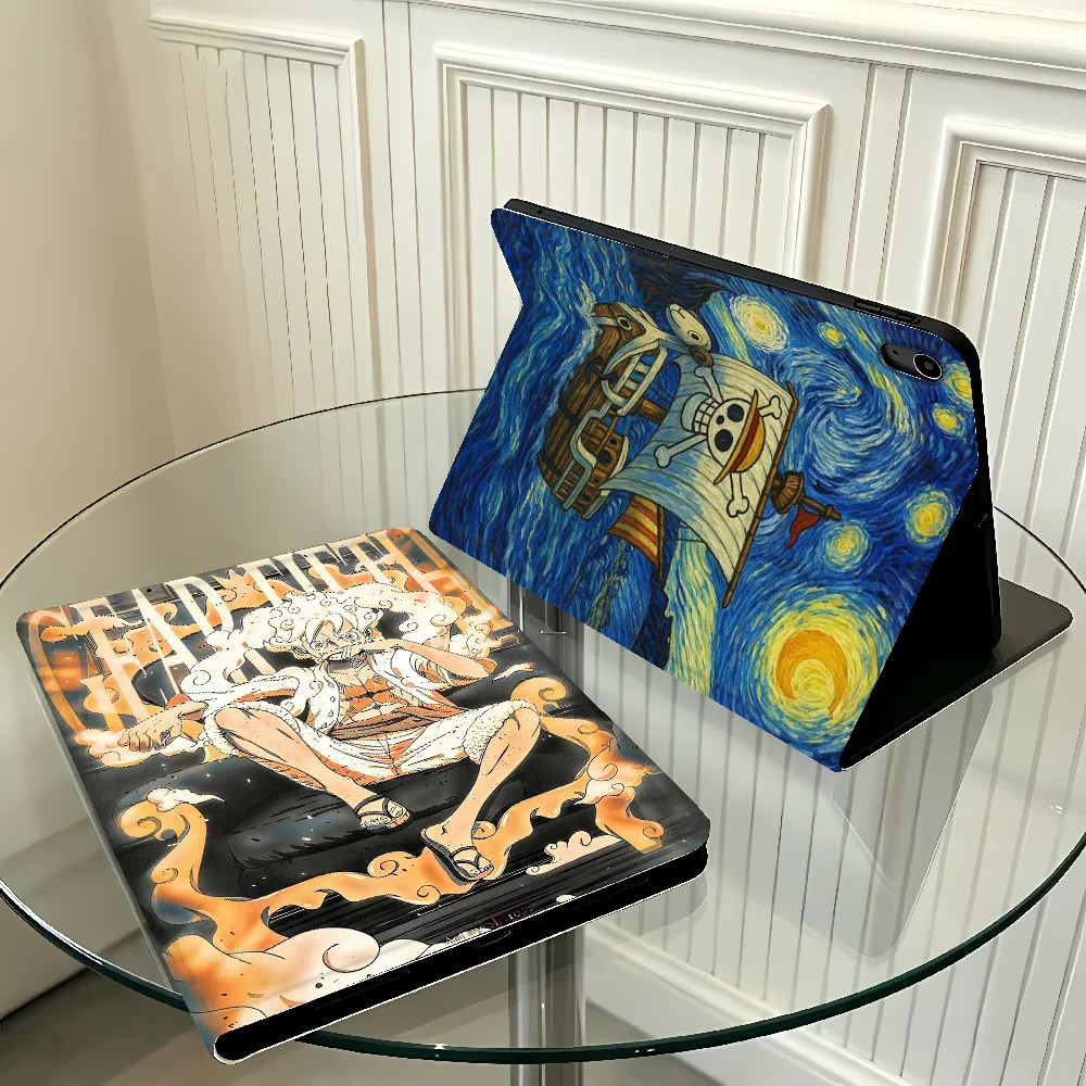 With Pencil Holder Case for Apple iPad 10th 7/8/9th Pro11 13 Air 11 13 M4 M3 M2 A16 2026 Air 4/5/6th One P-ieces Luffys