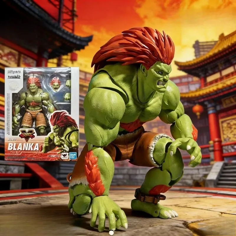 

Bandai S.H.Figuarts Street Fighter V Blanka (Beastman Lion King) Articulated Action Figure, Gift for Boys, Collectible