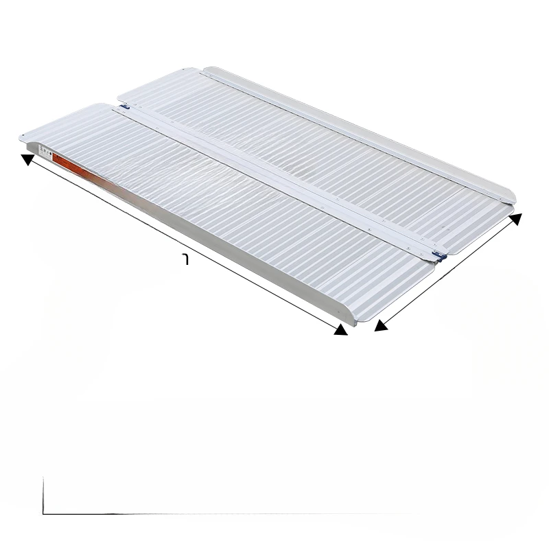 

Barrier-free ramp Aluminum alloy channel Flat cart Loading movement Folding up step pad Slope plate