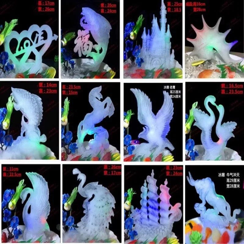 

Ice Sculpture Mold Creative Silicone Ice Sculpture Mold for Kitchen Use Ice Sculpture Mold Multifunctional Sashimi Swing