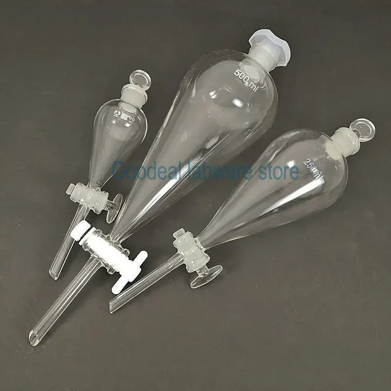 

1piece 60ml To 1000ml Glass Separation Funnel for Laboratory Oil and Water Separation