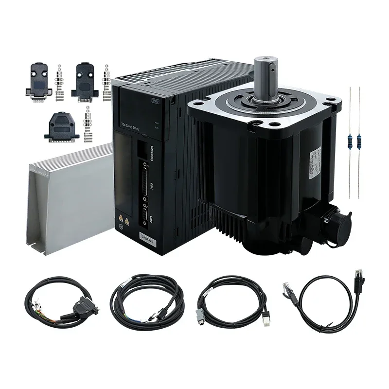 

HLTNC 180ST-M27015/M35015/M48015 With T3A Driver 4.3 5.5 7.5 KW 380V AC Servo 3 Phase Motor Kit With Brake 1500 RPM 27/35/48 Nm