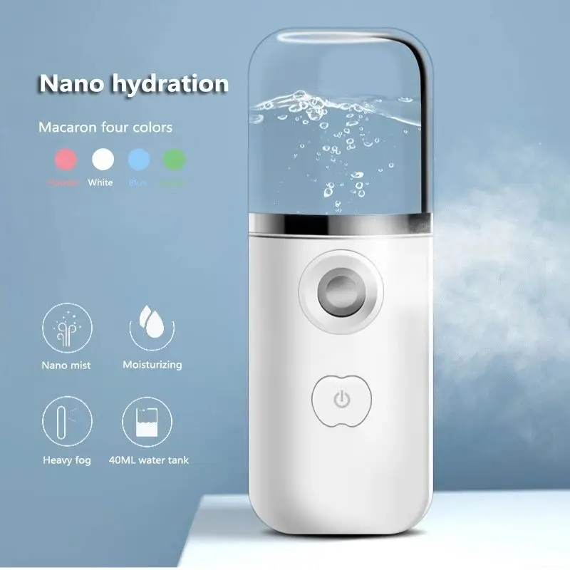 Automatic Nano Mist Handheld Mini Steamer Home Use Cute Humidifier for Skin Moisturizing Portable Facial Face Water Sprayer