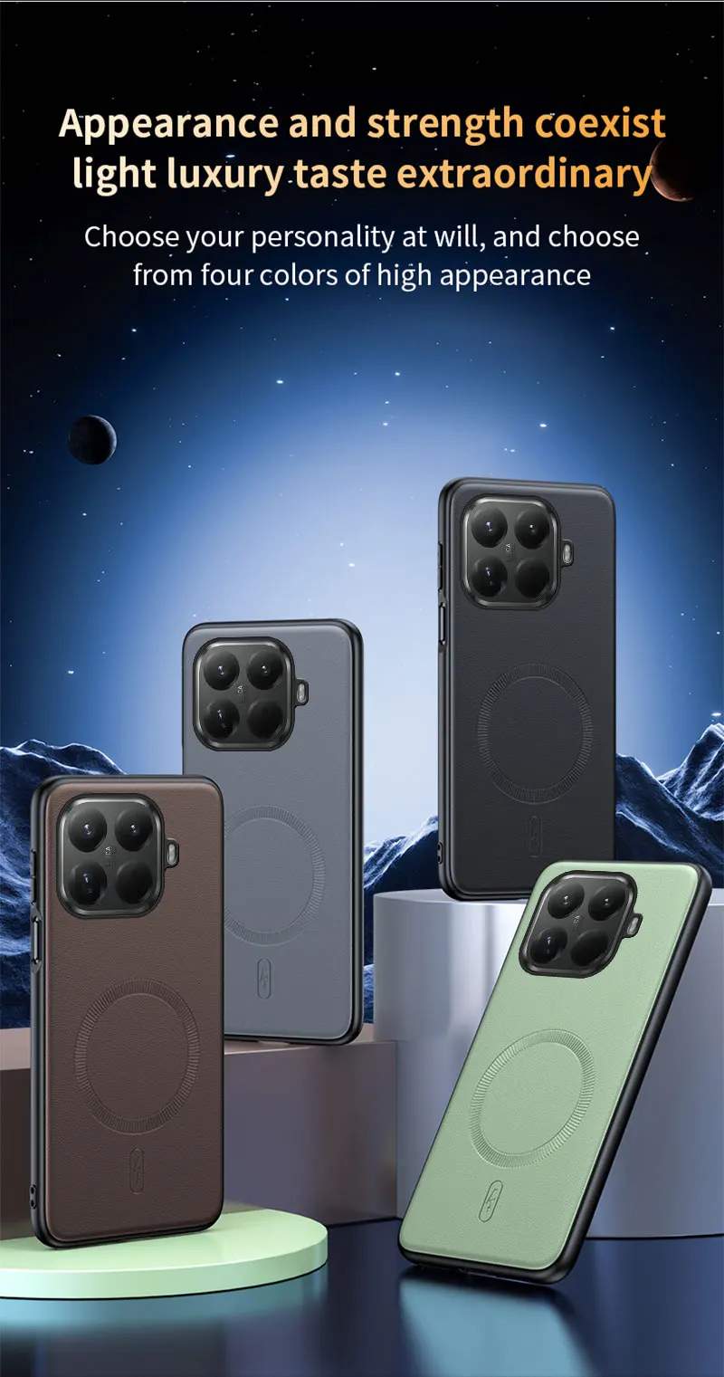 Für Xiaomi 15T Pro Hülle Magnetische Leder-Schutzhülle Für Xiaomi 15T Pro Anti-Fingerabdruck Rutschfest PC+TPU – Detail 7