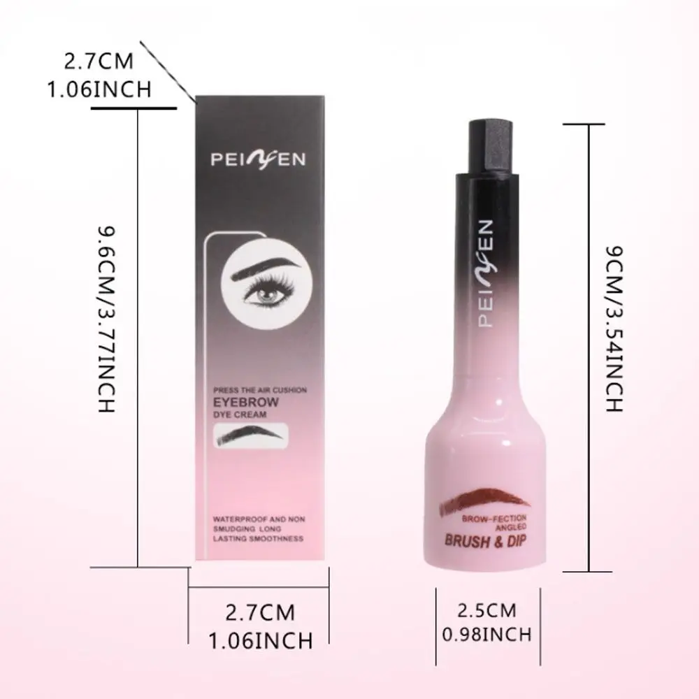 Waterproof Eyebrow Pencil Hair-Like Strokes Quick Drying Angled Eye Brow Brush Multifunctional Usage Angled Brush Eyebrow Tint