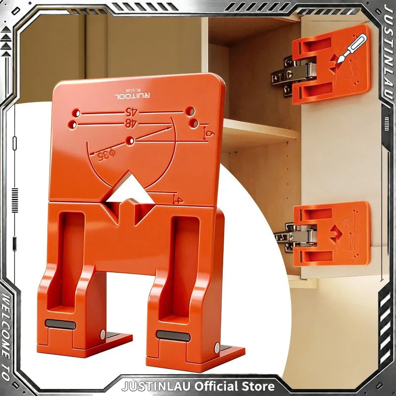 JUSTINLAU Magnetic Fixing Plate Cabinet Door Hinge Installation Fixator Portable Mounting Auxiliary Locator Woodworking  Tool