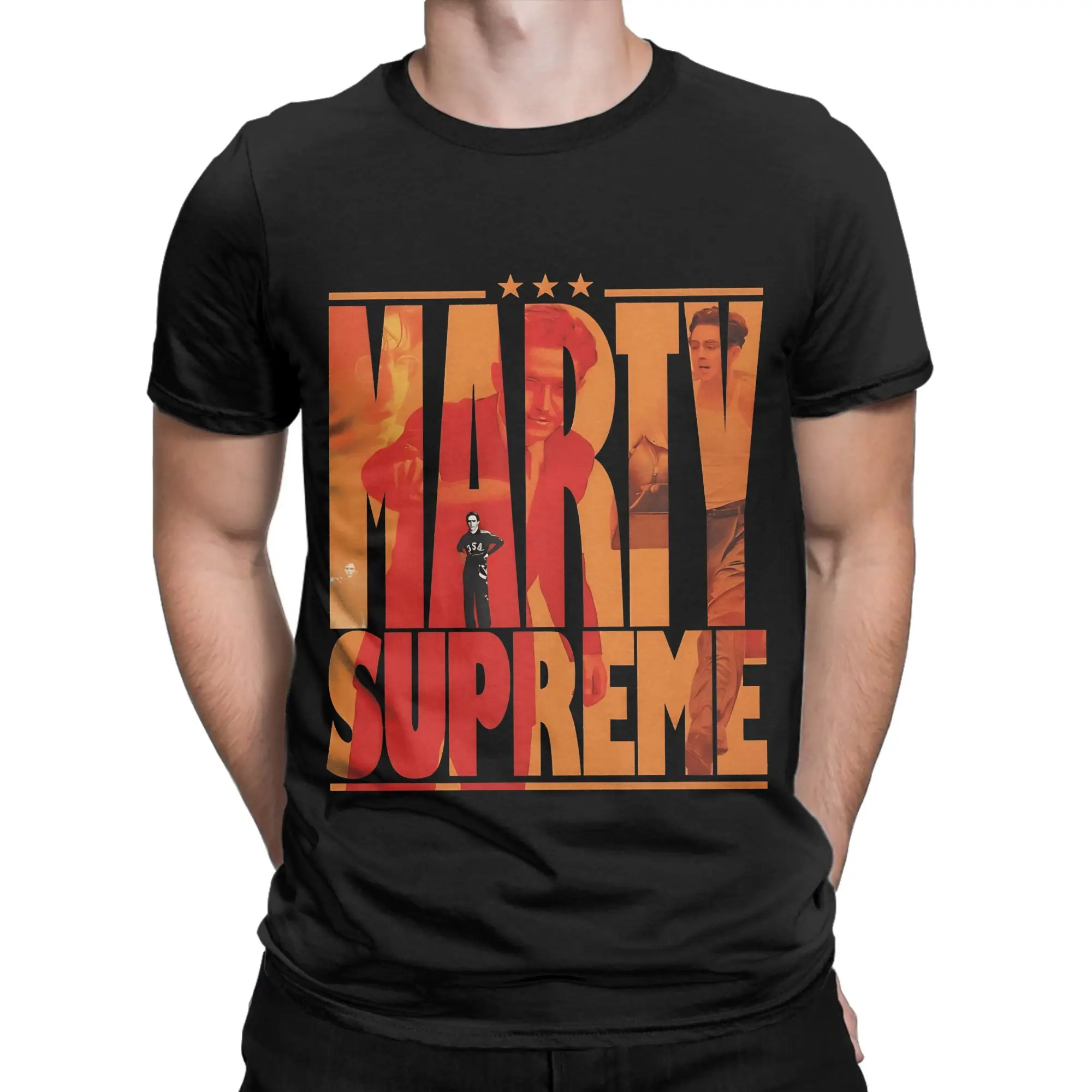 Men T-Shirts Timothée Chalamet Marty Supreme  Novelty Cotton Tee Shirt Short Sleeve  T Shirt Crewneck Clothing 4XL 5XL
