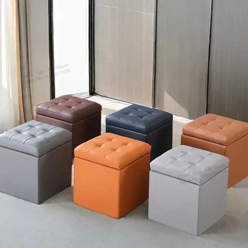 Multifunction Shoe Bench Storage Stool Living Room Fitting Room Home Furniture Simple Storage Stool Modern Tabouret De Stockage image 4