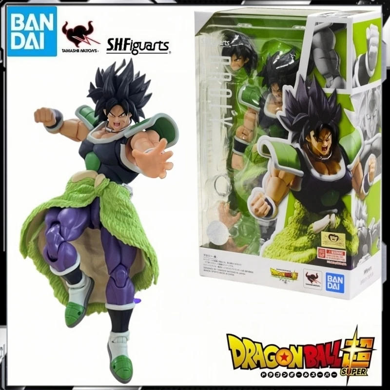 Bandai Genuine Shf Limited Dragon Ball Supe Z Broly Joints Movable Model Dolls Action Figure Collectible Hand-made Gift Toys