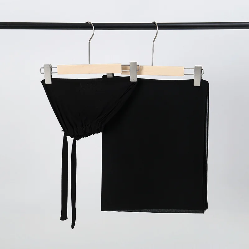 المرأة لينة مسلم الحجاب تنفس القطن الحجاب غير مزعجة التفاف عالية الجودة نسيج القطن الخالص الرطوبة فتل