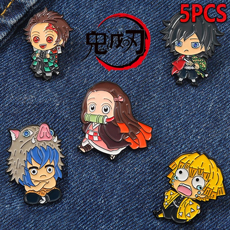 Pin Anime Demon Slayer Enamel Pin Backpack Brooches Anime Brooch Cute Badges Fans Men's Clothing Adorn Jewelry Accessories Gifts