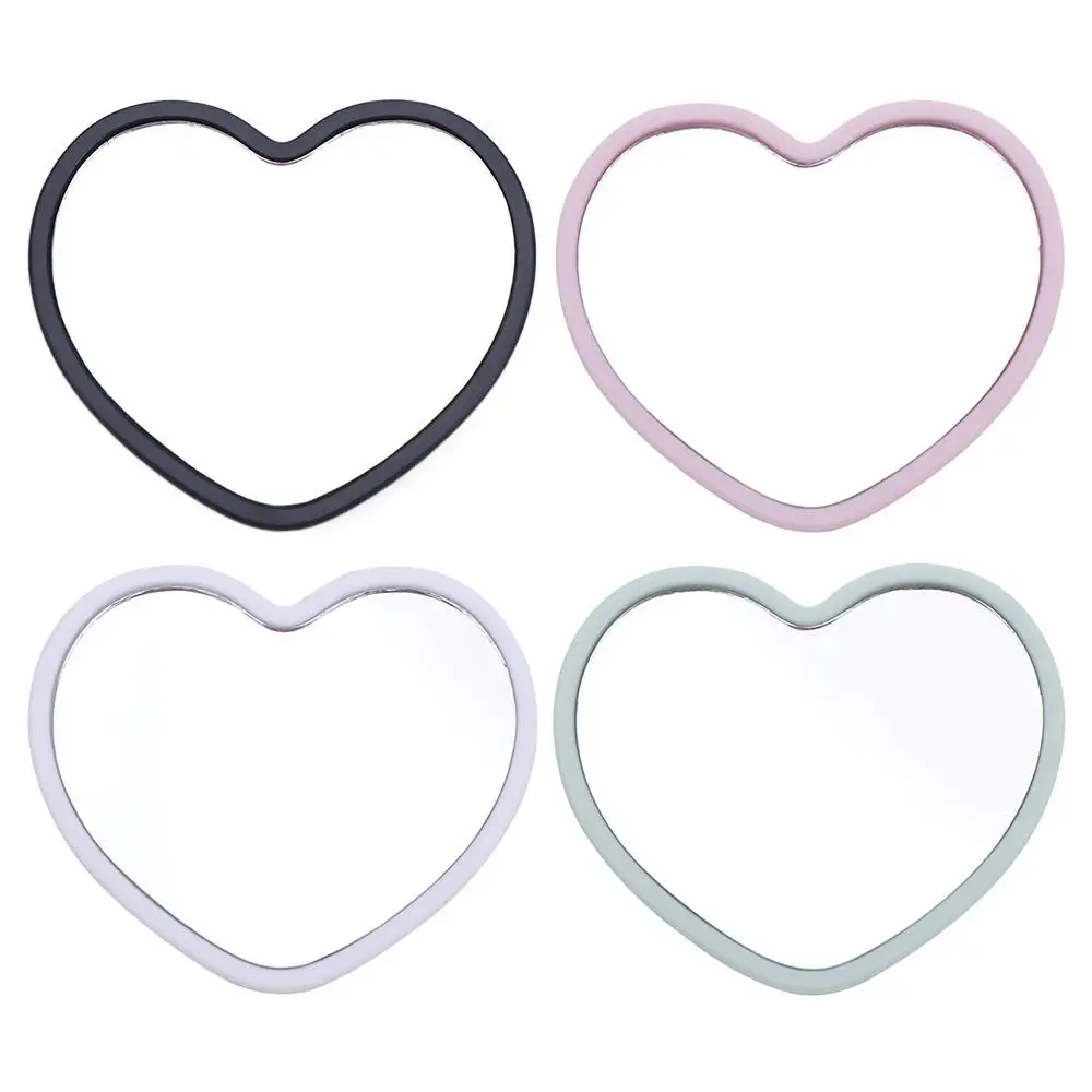 Portable Single-sided Heart-shaped Mirror Handheld High-definition Handheld Mirror Little Beauty Make-up Mirror Cosmetic