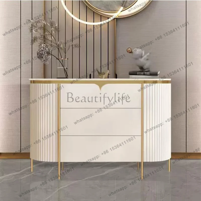 FG luxury rock board entrance cabinet baking paint simple modern shoe living room dining side Storage locker cabinets furniture
