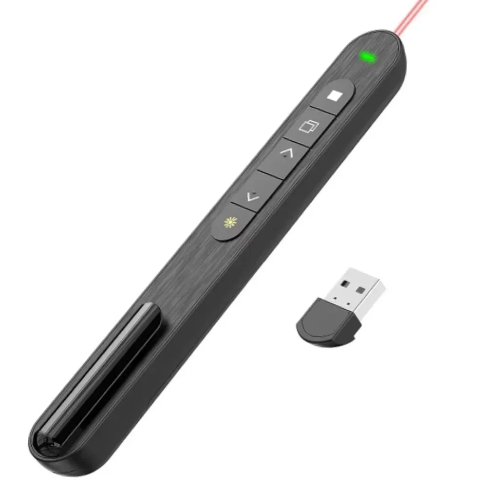 

2.4G RF New Wireless Presenter Red Laser Page Turning Pen Volume Remote Control PPT Presentation USB PowerPoint Pointer Mouse