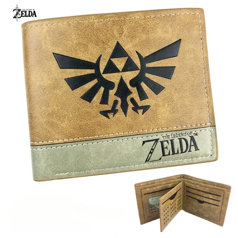 Game The Legend of Zeldaes Coin Purse Link Wild Breath Men Women Boys Girls Short Leather Bi Fold Wallet Purse Money Holder Gift