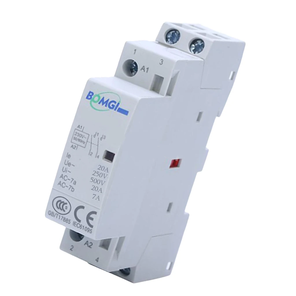 20A 230V 2 Pole Conttor 2 Normally Open DIN Heating Lighting image 5