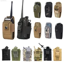 1000D Tactical Molle Radio Walkie Talkie Pouch Waist Bag Holder Pocket Portable Interphone Holster Carry Bag for Hunting Camping