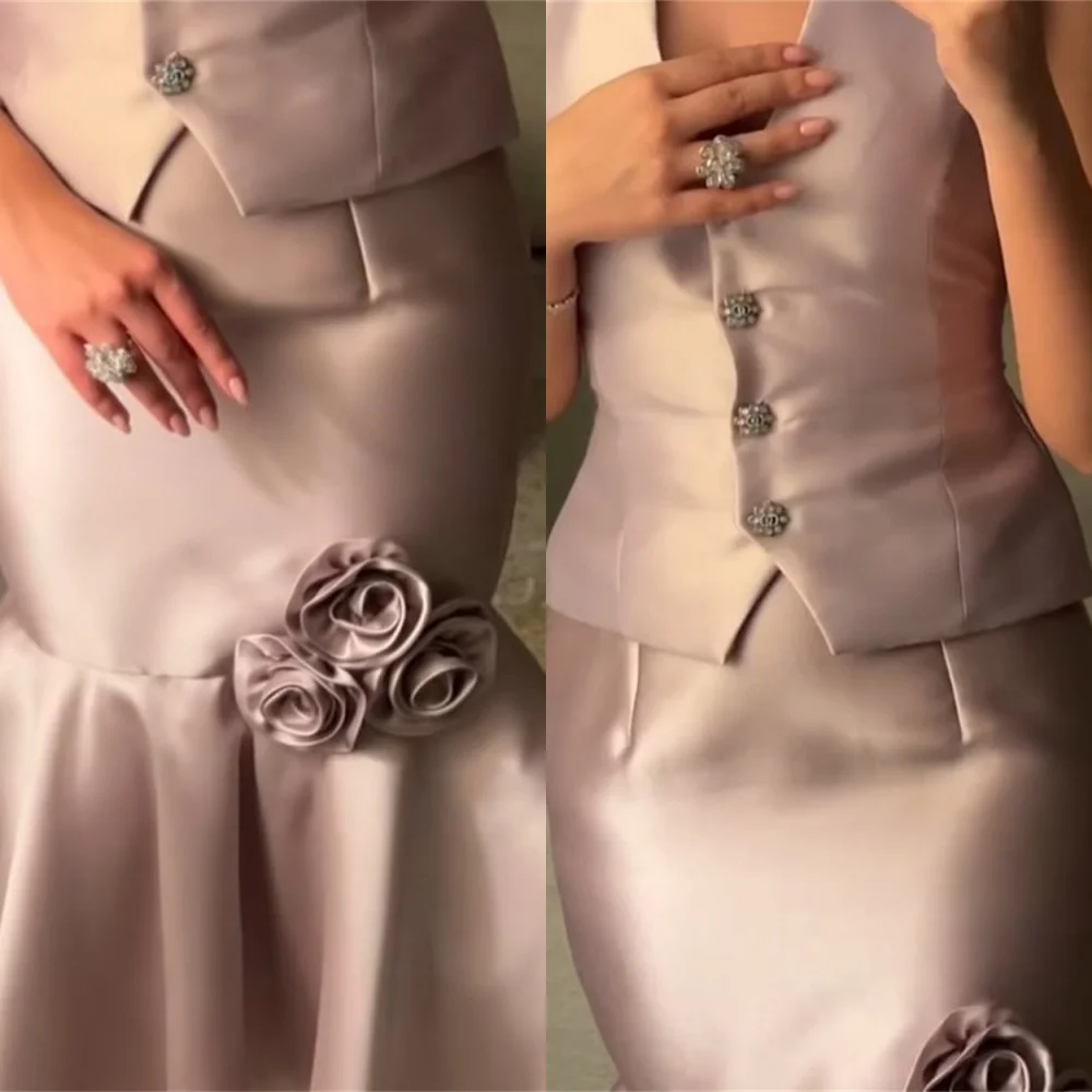 

Customized Mermaid Sparkly Satin Evening Dress Luxury Halter Sleeveless Homecoming Dresses Fashion Special Occasion Gowns
