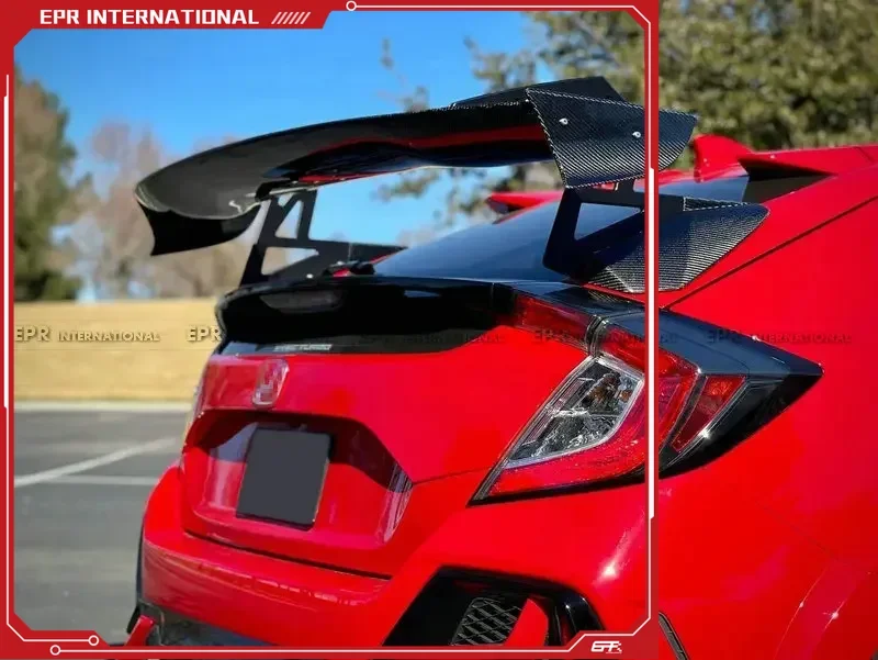 

Крыло GT из углеродного волокна, подходящее для Honda Civic Typer FK7 FK8 SPN, задний алюминиевый кронштейн GT, спойлер, внешние детали