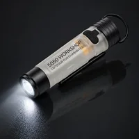 Mini lampe torche LED rechargeable 5050, lampe de poche à clipser sur chapeau, porte-clés, lampe de travail portable pour le camping, la randonnée et les activités de plein air 4