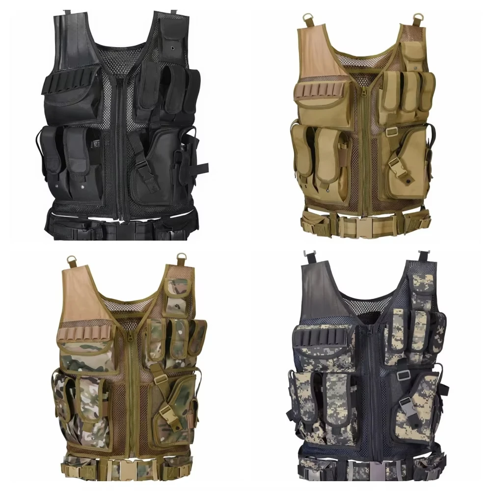 Adjustable Breathable Grid Tactical Vest Jungle Combat Body Armor Vests Security Hunting Outdoor CS Game 60×50 Training Jacket - view 5