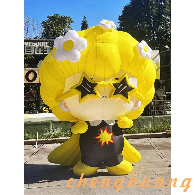 Bonecas infláveis com sopradores, shopping ao ar livre, quadradas, adereços de decoração de concerto
