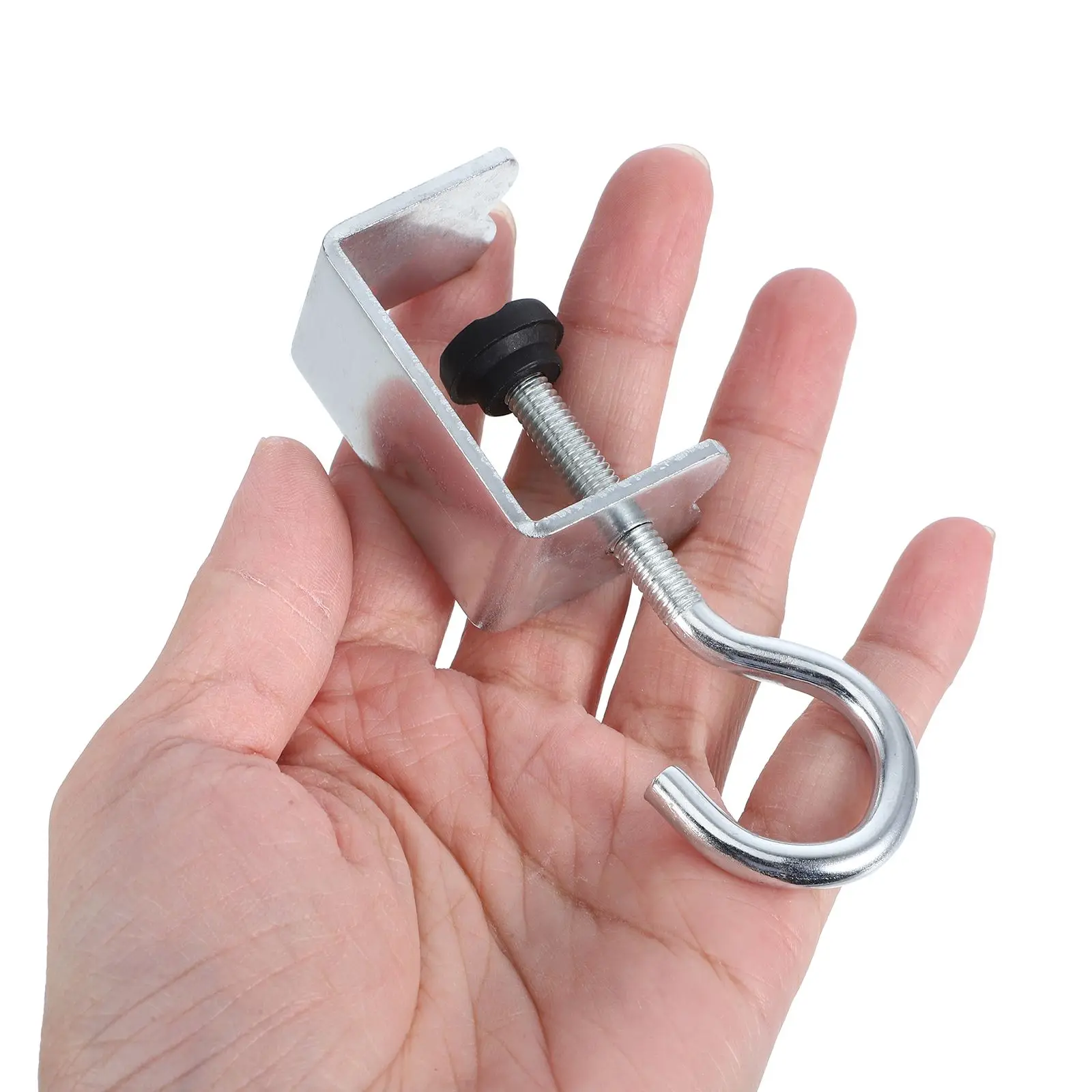 4 Buah Gantungan Tas Kait Penjepit Meja Serbaguna Dudukan Earphone Aksesori Meja Besi Dompet Tempat Tas Tangan Perlengkapan Kantor Siswa