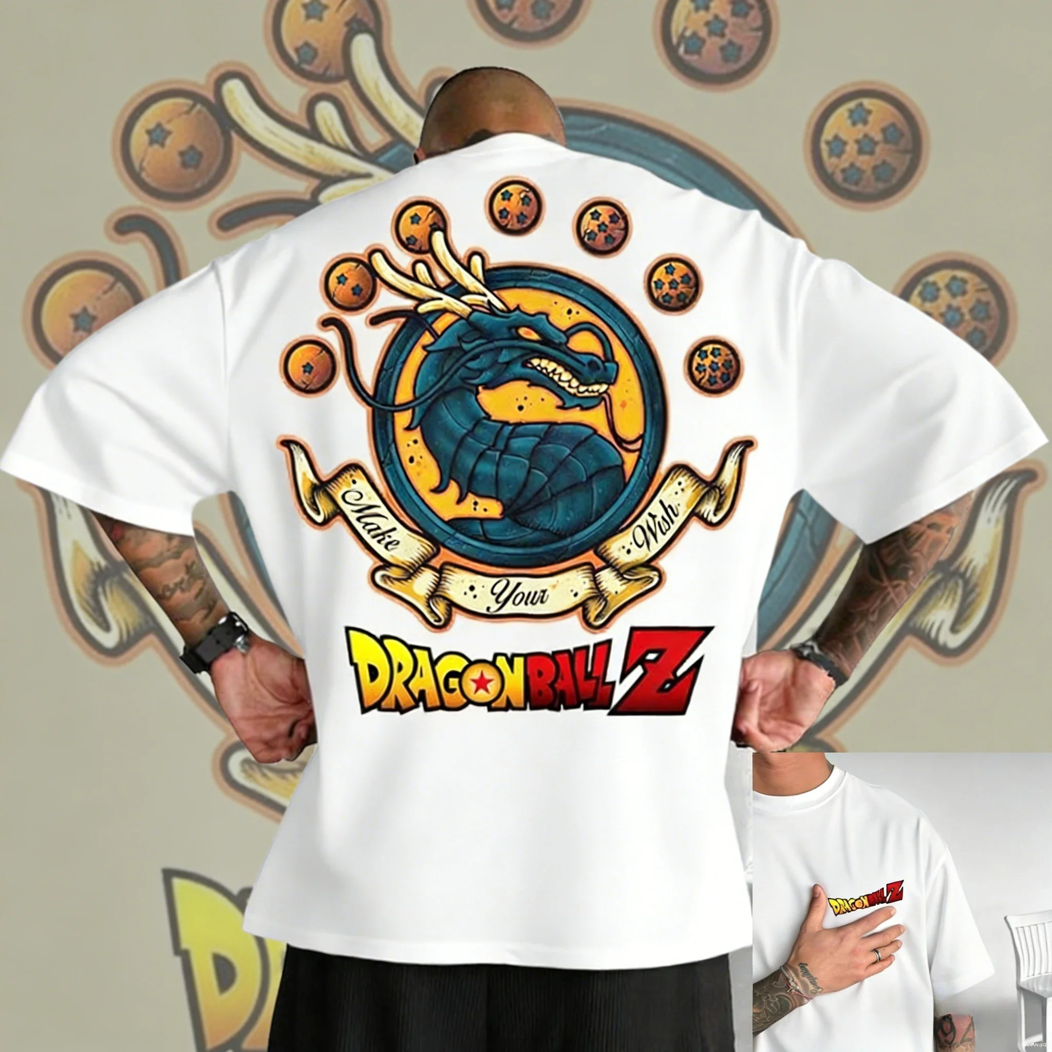 

2026 New Summer Dragon Ball 40th Anniversary Dragon God 100%Cotton Anime Printed T-shirt Extra Size Casual Streetwear Unisex Y2k