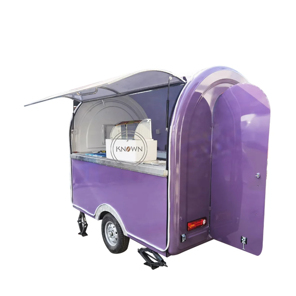 Hot Dog Cart Food Trailer Mobile Kitchen Snack Pizza Kiosk Custom Fully Catering Equipments Concession Food Truck Van Coffee Car