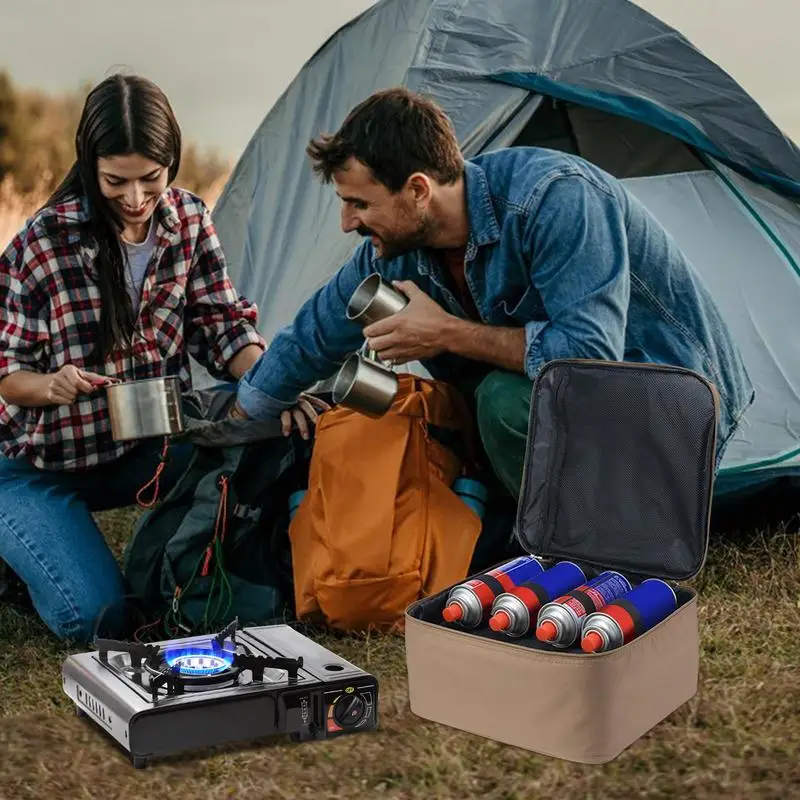 

Camping Supply Storage Handbag Oxford Cloth Gas Stove Canister Pot Carry Bags Versatile Wear Resistant for Cassette Furnace ﻿