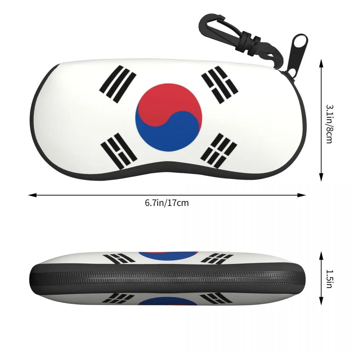 Custom South Korea Flag Glasses Case Fashion Shell Eyeglasses Case Sunglasses Box