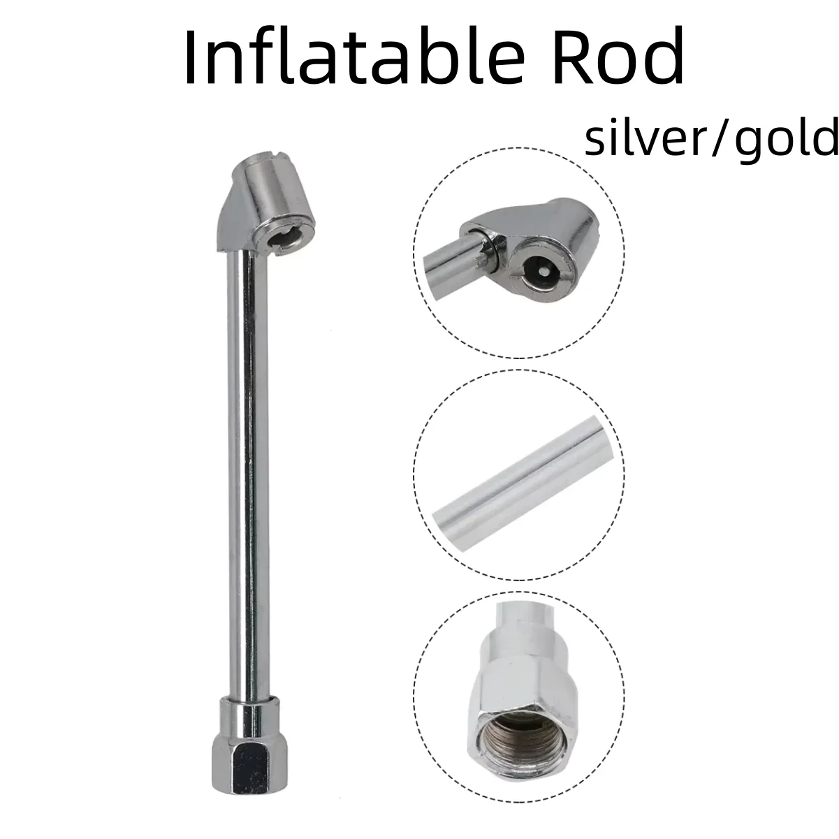 

1pcs Bicycles Trucks Dual Head Rod Portable Inflatable Clamp Set Inflatable Rod Tire Inflator Wear Resistance Accessories