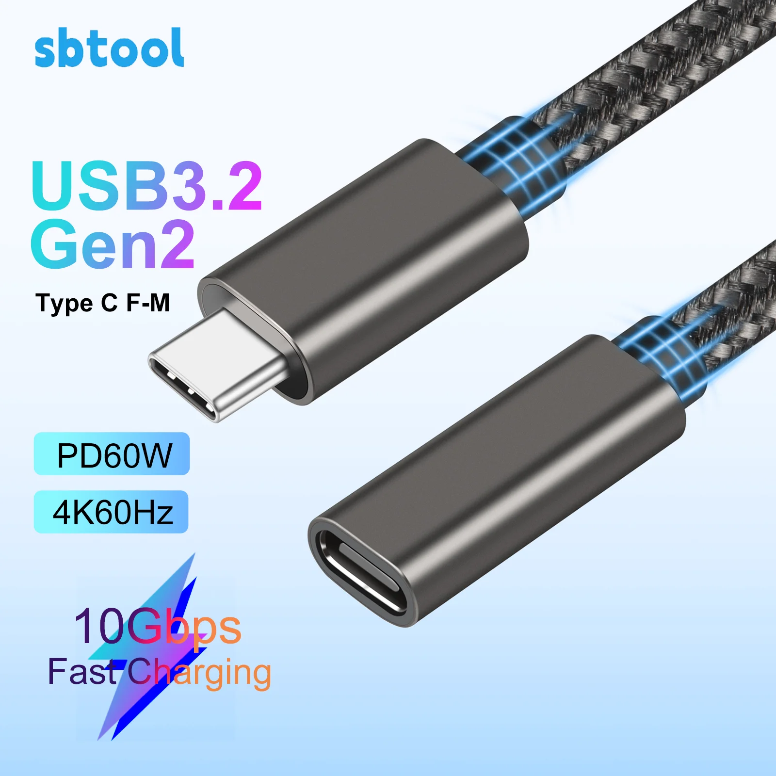 

USB 0.5m 1m 2m 3m Charging Cables For Laptops Tablets Mobile Phones 3.2 Gen2 240W Fast Charging Cable