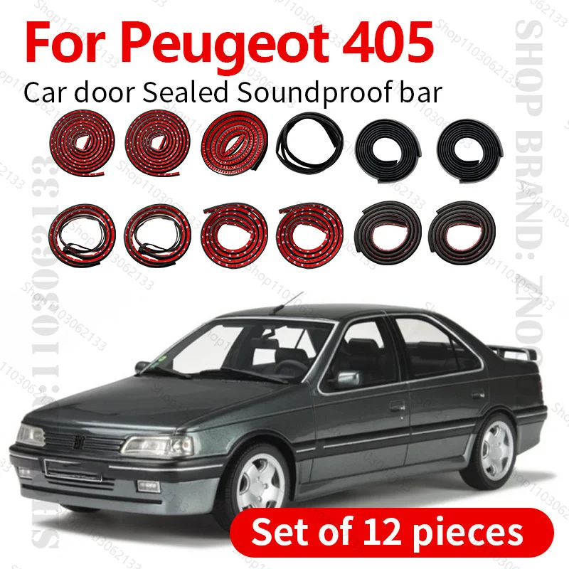 

For 1987-1997 Peugeot 405 Car Door Seal Strip Rubber Double Layer Sealing Protector Soundproof Strip Dustproof Seal Strip 12PCS