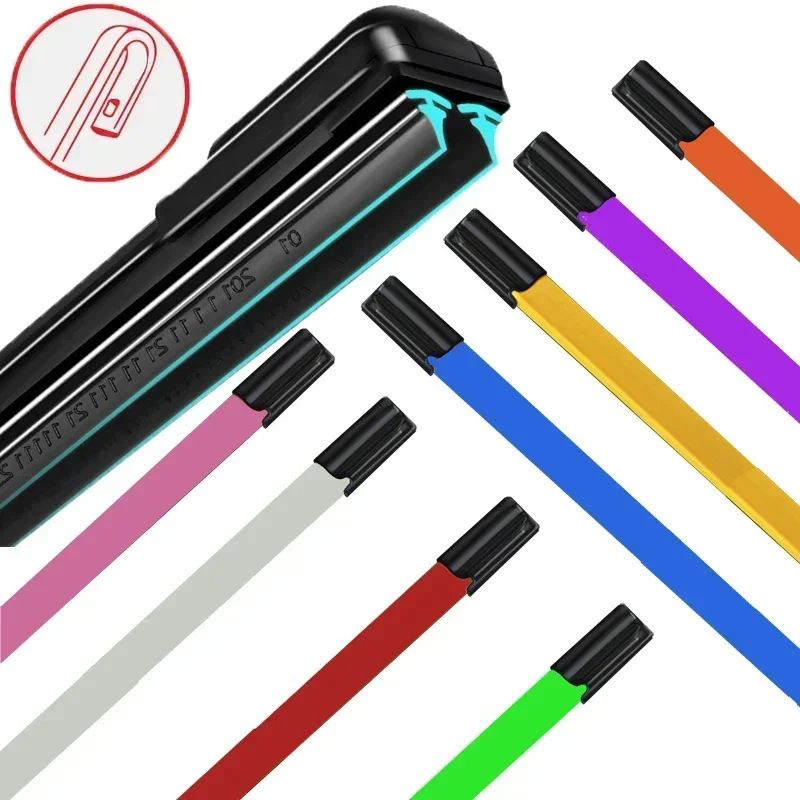 Colorful U J Hook Car Windshield Wiper blades Universal Soft Double layer Rubber Frameless Bracketless 16