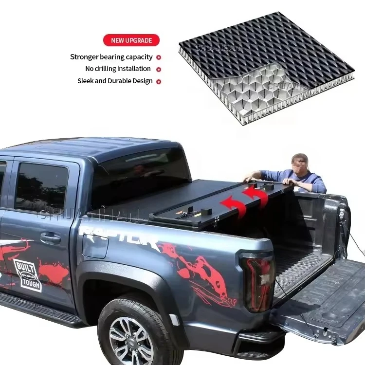 

Benext Hard Tri-Folding Aluminum Tonneau Cover for Frontier Ram1500 Triton L200 Pickup Trucks