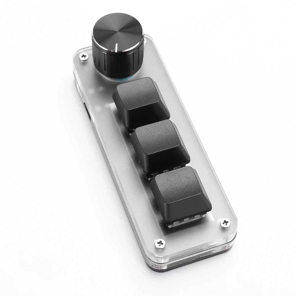 3 touches 1 bouton/4 touches de programmation Macro bouton personnalisé clavier rvb filaire USB copier coller Mini bouton commutateurs rouges Macropad mécanique