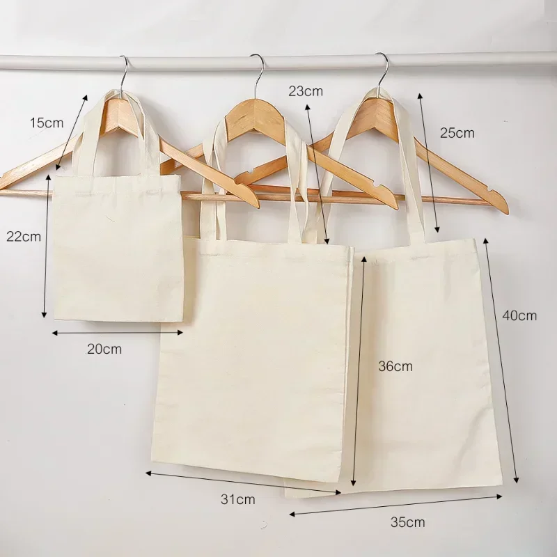 Casual Large Capacity Shoulder Bags Shopper Canvas Bag Fashion EcoTote Cotton Cloth Reusable DIY Linen Handbags for Women Man